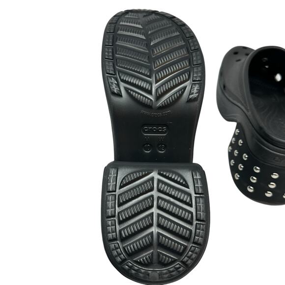 Crocs Siren Studded Platform Heel Clog Unisex Mens Sz 10 Women Sz 12 Chunky Goth - Picture 11 of 14